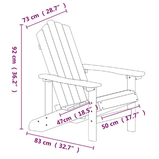 Tuinstoel Adirondack Hdpe