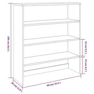 Opzetkast Hamar 90X30X00 Cm Massief Grenenhout