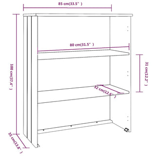 Opzetkast Hamar 85X35X00 Cm Massief Grenenhout