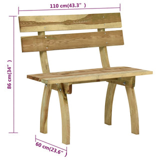 Tuinbank 110 Cm Geïmpregneerd Grenenhout