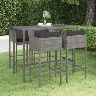 Tuinbarset Met Kussens Poly Rattan