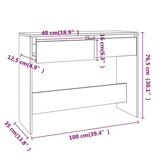 Wandtafel 100X35X76,5 Spaanplaat