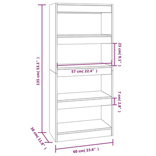 Boekenkast/Kamerscherm 60X30X35 Cm Bewerkt Hout