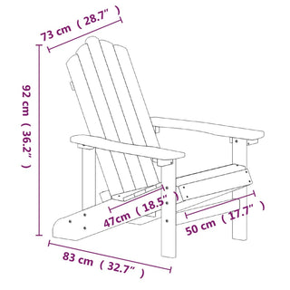 Tuinstoelen 2 St Adirondack Hdpe