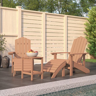 Tuinstoelen Adirondack Met Voetenbank En Tafel Hdpe