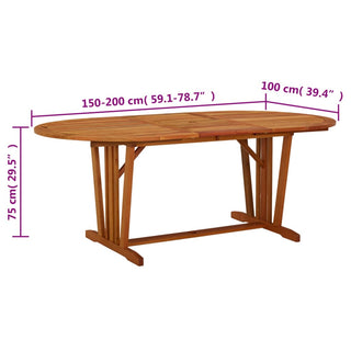 Tuintafel 200X100X75 Cm Massief Eucalyptushout