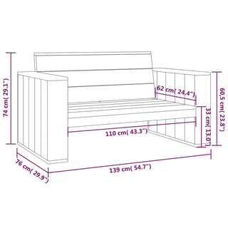 Tuinbank 139 Cm Geïmpregneerd Grenenhout