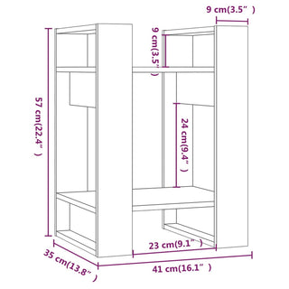 Boekenkast/Kamerscherm 4X35X57 Cm Massief Grenenhout