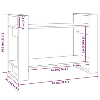 Boekenkast/Kamerscherm 80X35X56,5 Cm Massief Grenenhout