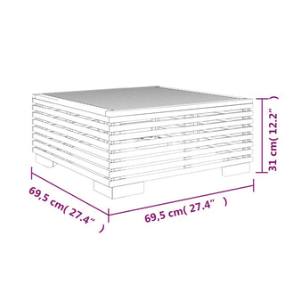 Tuintafel 69,5X69,5X31 Cm Massief Teakhout