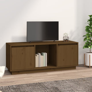 Tv-Meubel 110,5X35X44 Cm Massief Grenenhout