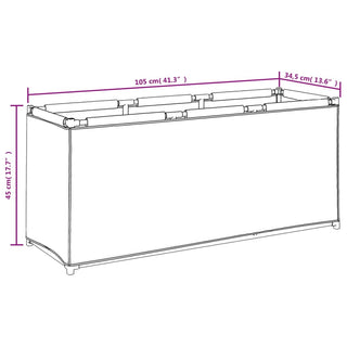 Opbergbox 105X34,5X45 Cm Stof Grijs