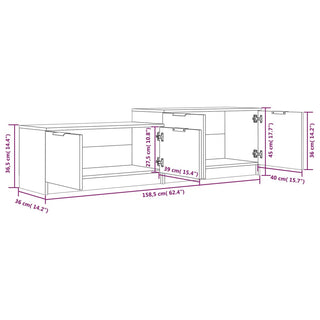 Tv-Meubel 158,5X36X45 Cm Bewerkt Hout