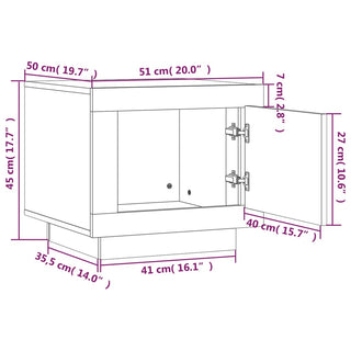 Salontafel 51X50X45 Cm Bewerkt Hout