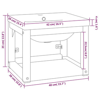 Wastafelframe Met Inbouwwastafel Ijzer