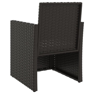 3-Delige Loungeset Met Kussens Poly Rattan Zwart