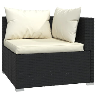 5-Delige Loungeset Met Kussens Poly Rattan