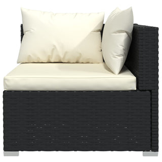 5-Delige Loungeset Met Kussens Poly Rattan