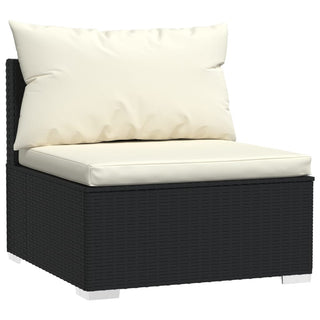 5-Delige Loungeset Met Kussens Poly Rattan