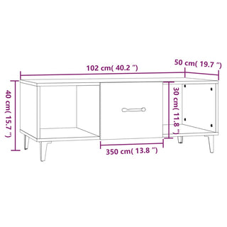 Salontafel 102X50X40 Cm Bewerkt Hout