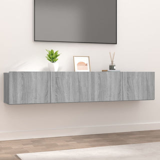 Tv-Meubel 80X30X30 Cm Bewerkt Hout Kleurig