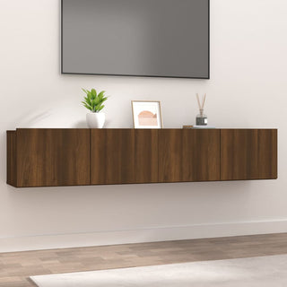 Tv-Meubel 80X30X30 Cm Bewerkt Hout Kleurig