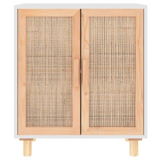 Dressoir 60X30X70 Cm Massief Grenenhout En Rattan