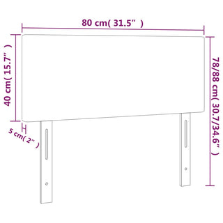 Hoofdbord 80X5X78/88 Cm Stof Lichtgrijs