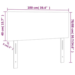 Hoofdbord 100X5X78/88 Cm Fluweel Roze