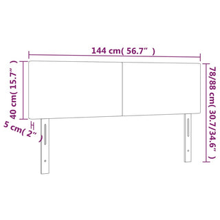 Hoofdborden 2 St 72X5X78/88 Cm Stof Donkerbruin