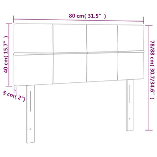 Hoofdbord 80X5X78/88 Cm Stof Lichtgrijs