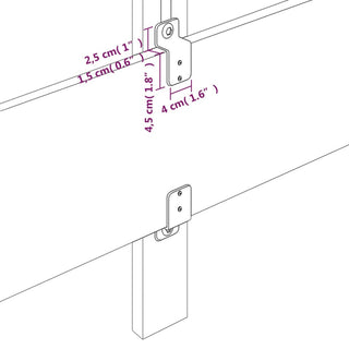 Hoofdbord 100X5X78/88 Cm Fluweel Roze