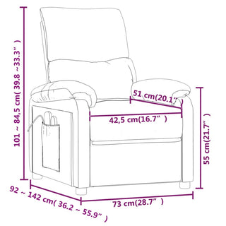 Massagestoel Stof Crèmekleurig