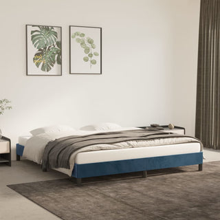 Bedframe Fluweel Donkerblauw