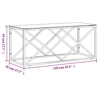 Salontafel 110X45X45 Cm Roestvrij Staal En