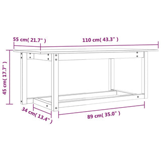 Salontafel Massief Grenenhout