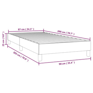 Boxspringframe Fluweel Lichtgrijs