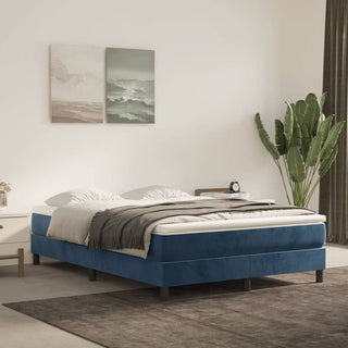 Boxspringframe Fluweel Donkerblauw