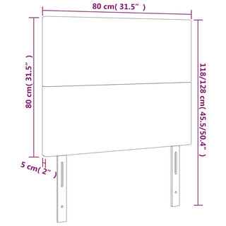 Hoofdborden 2 St 80X5X78/88 Cm Fluweel Lichtgrijs