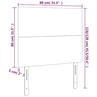 Hoofdborden 2 St 80X5X78/88 Cm Fluweel Donkergrijs