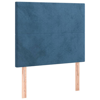 Hoofdborden 2 St 80X5X78/88 Cm Fluweel Donkerblauw