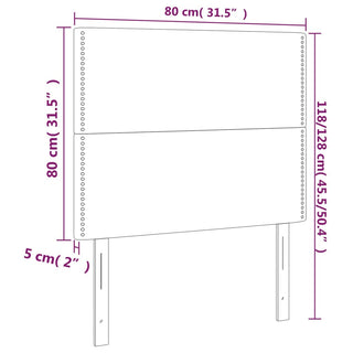 Hoofdborden 2 St 80X5X78/88 Cm Stof Lichtgrijs