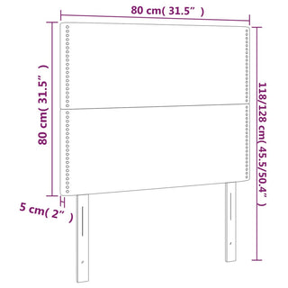 Hoofdborden 2 St 80X5X78/88 Cm Kunstleer Zwart