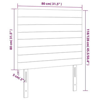 Hoofdborden 2 St 80X5X78/88 Cm Stof Lichtgrijs