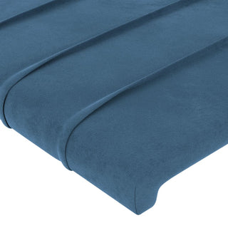 Hoofdborden 2 St 80X5X78/88 Cm Fluweel Donkerblauw