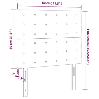 Hoofdborden 2 St 80X5X78/88 Cm Stof Zwart