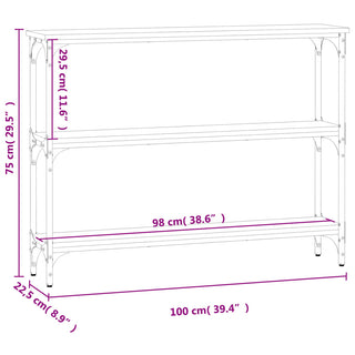 Wandtafel 100X22,5X75 Cm Bewerkt Hout