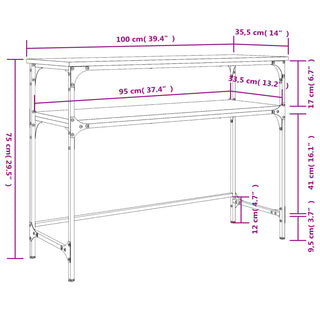 Wandtafel 100X35,5X75 Cm Bewerkt Hout Kleurig