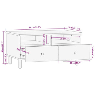 Salontafel 80X54X40 Cm