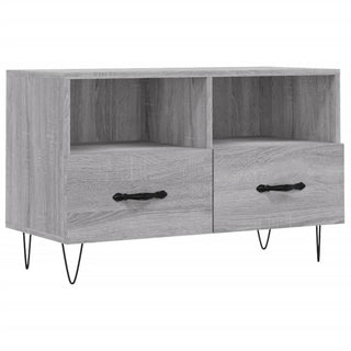 Tv-Meubel 80X36X50 Cm Bewerkt Hout Eikenkleurig